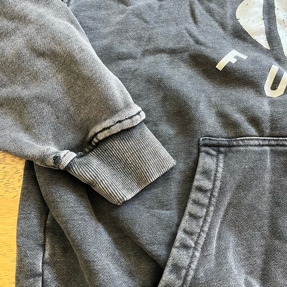 Live Love Gameday Football Hoodie Size Medium Grey And White Brushed Cotton - Picture 3 of 7